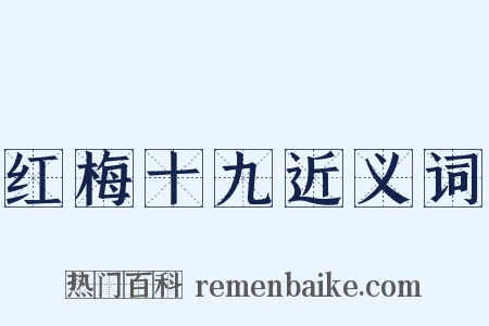 红梅十九近义词是什么意思的图片